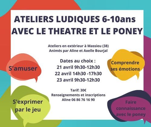 VACANCES AVRIL : Ateliers ludiques et interactifs pour les 6-10 ans VACANCES AVRIL : Ateliers ludiques et interactifs pour les 6-10 ans